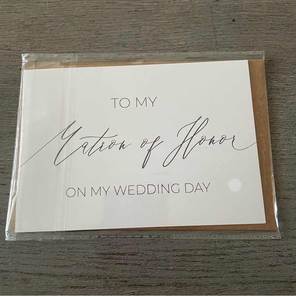 Elegant Matron of Honor Wedding Card